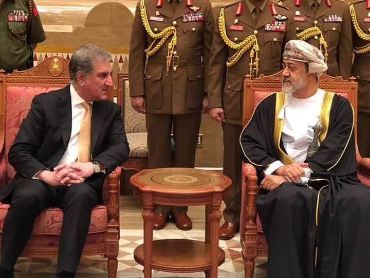 خارجہ مخدوم شاہ محمود قریشی کی سلطنت  عمان کے نئے حکمران، سلطان ہیتھم بن طارق السید سے ملاقات