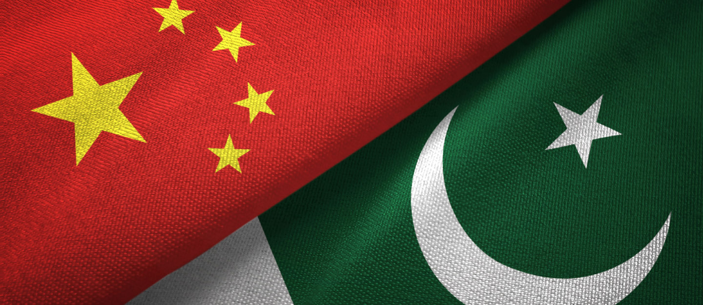 Flag of China and Pakistan