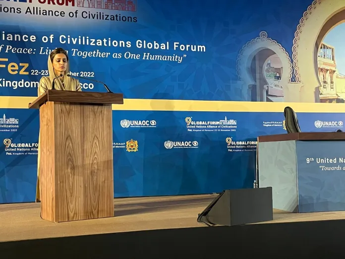 Minister of State for Foreign Affairs, Hina Rabbani Khar addressing the Global Forum of UNAOC