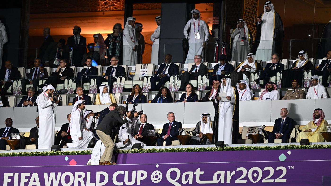 World leaders at the FIFA World Cup 2022 opening ceremony.