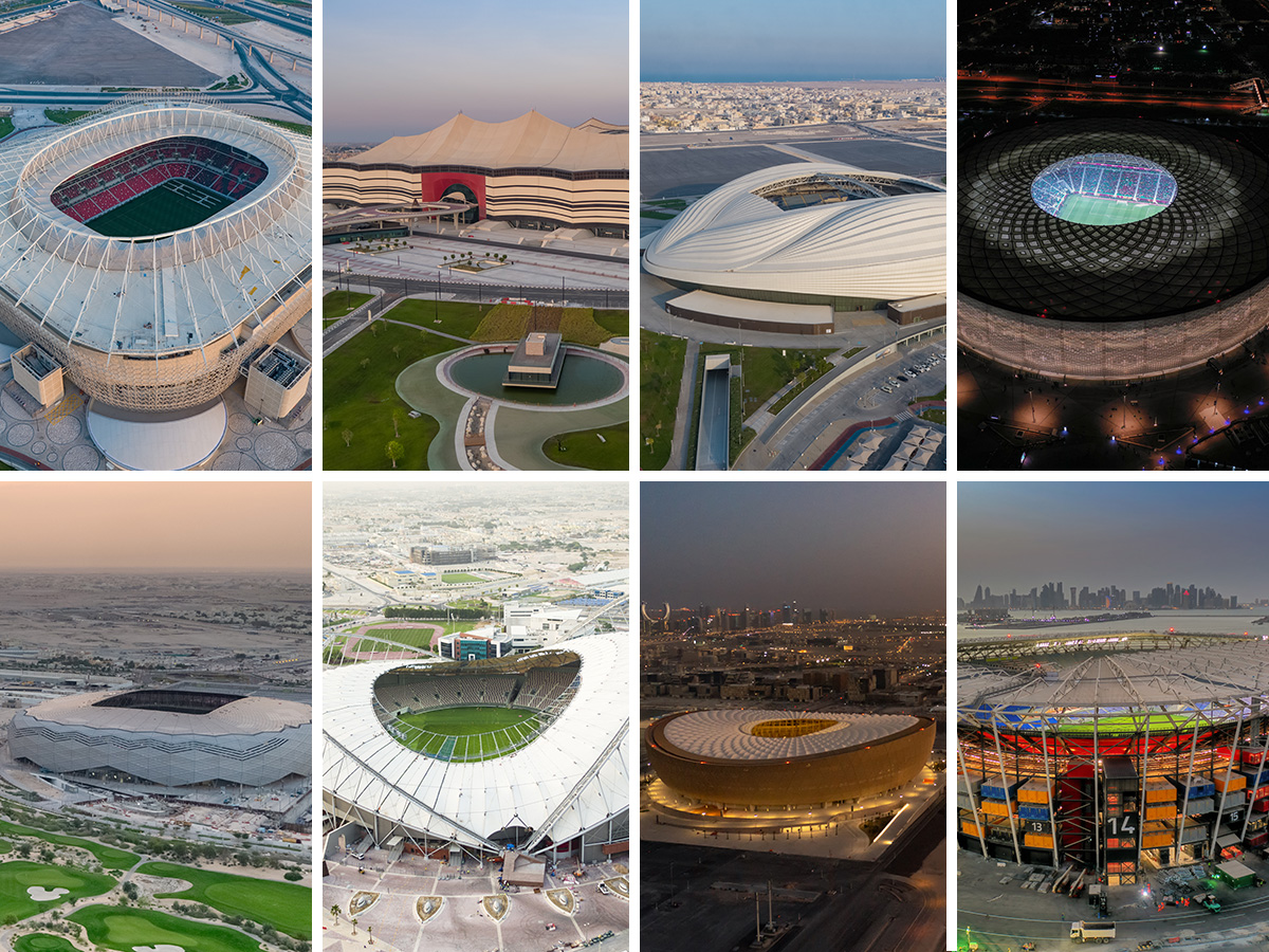 The eight venues hosting Qatar 2022 matches
