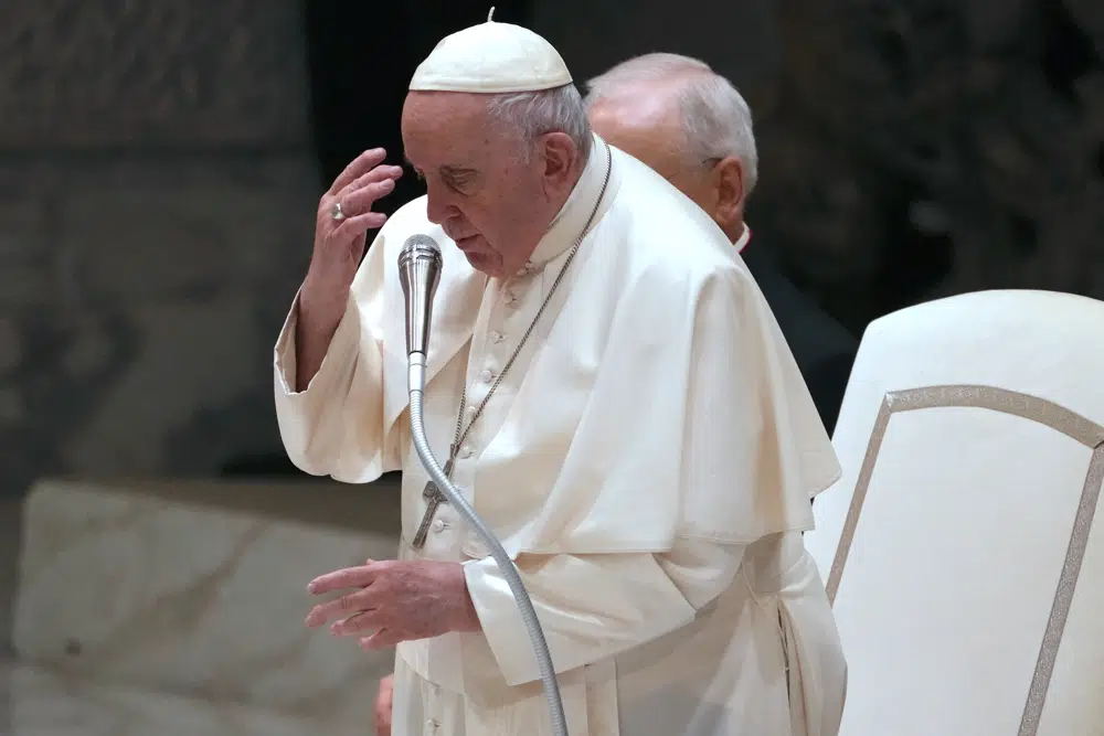 Pope Francis in his weekly general audience.