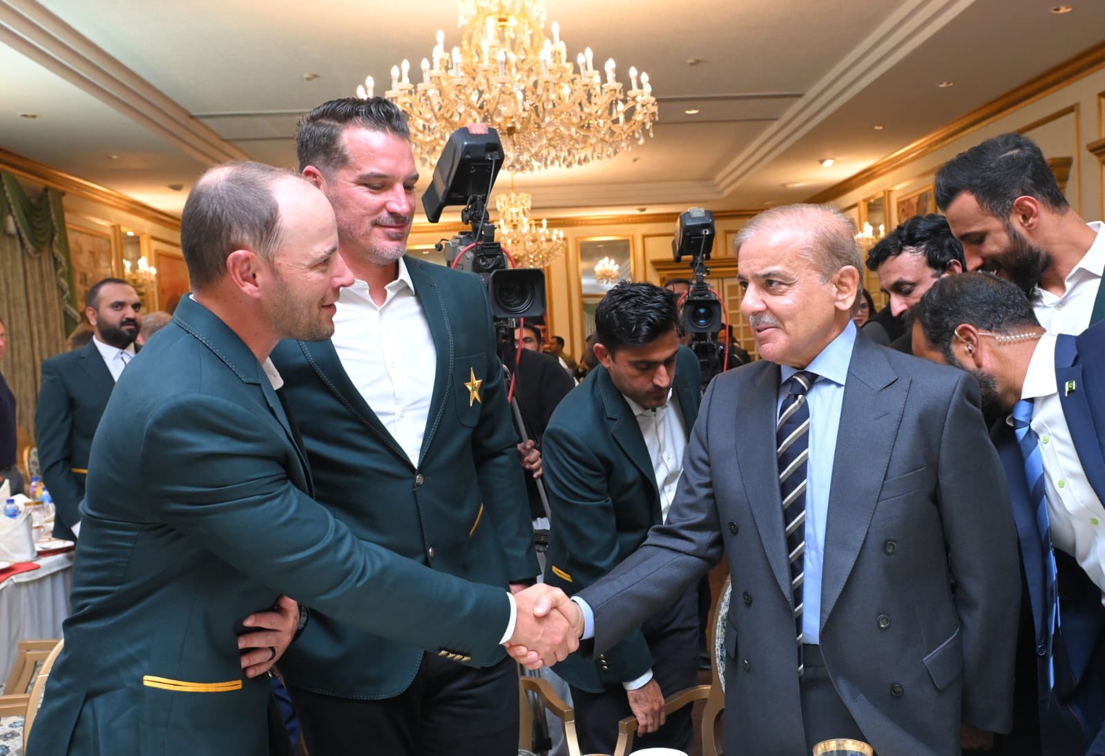 Prime Minister Shehbaz Sharif hosted a reception for Pakistan and England Cricket team.