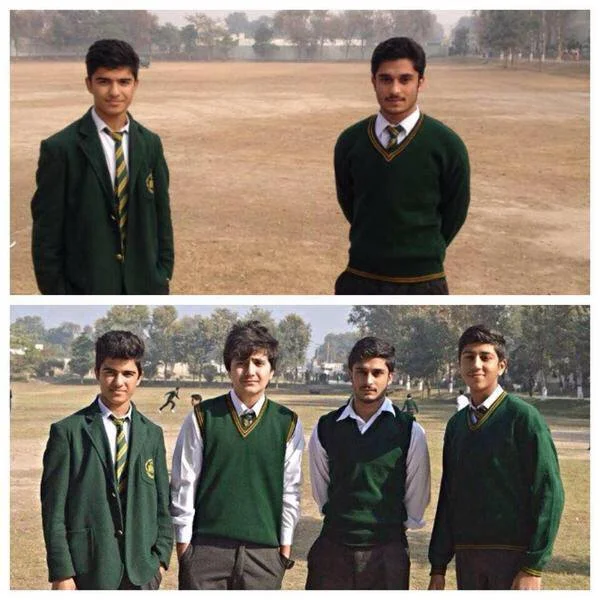 Two students who were victims of the APS incident recreate a photo without their classmates who died in the school massacre.