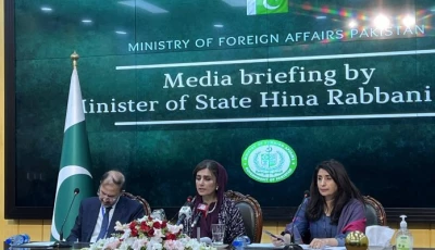 Hina Rabbani Khar in press conference, Pakistan informs the UNSC of state-sponsored terrorism.