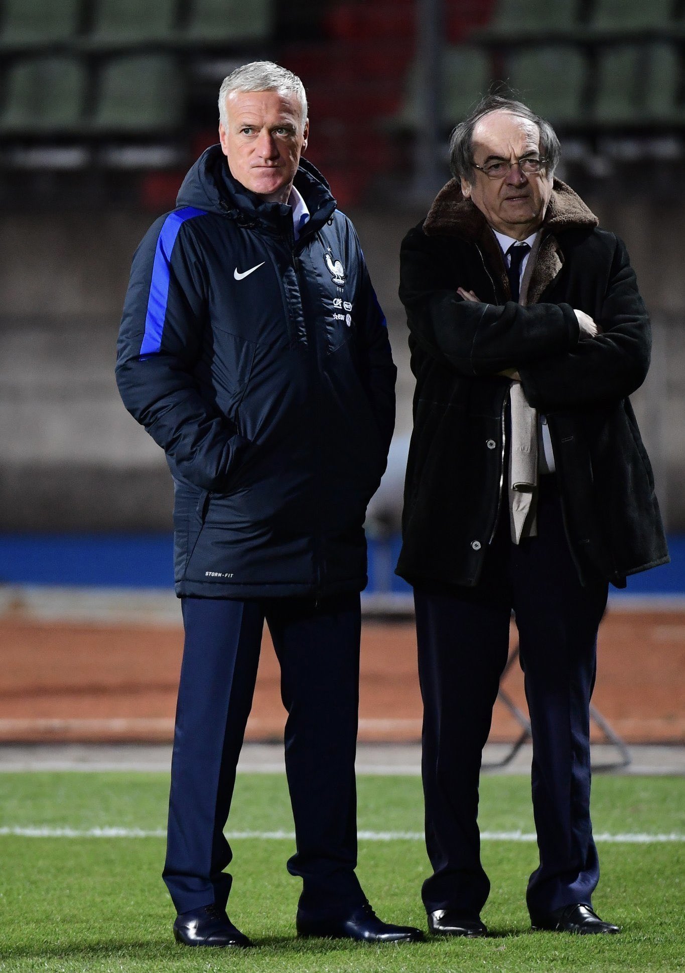 Didier Deschamps (left) and Noel Le Graet (Right).