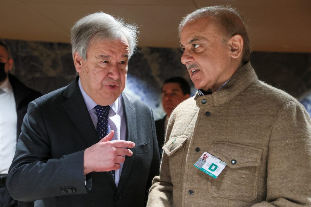 Geneva, Prime Minister Shahbaz Sharif and Secretary General Antonio Guterres.