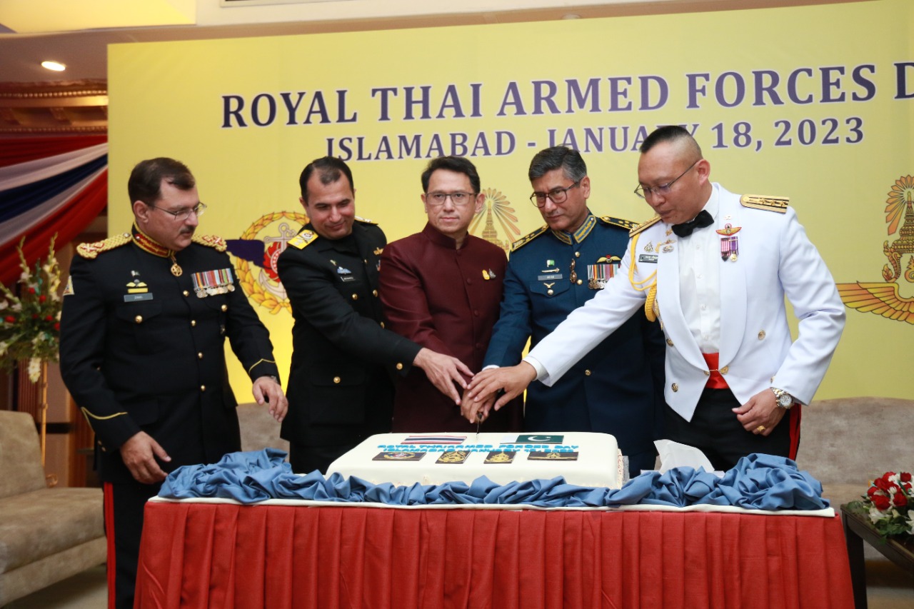 Strengthens Security Cooperation between Pakistan and Thailand on the occasion of the Royal Thai Armed Forces Day, reception was held at the Marquee Hall of Marriott Hotel Islamabad.