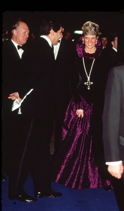 Princess Diana's purple cross gown