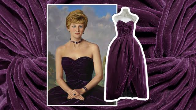 Lady Diana's purple gown redesigned for Vanity Fair 1997