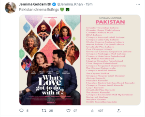 Jemima Khan's Tweet 