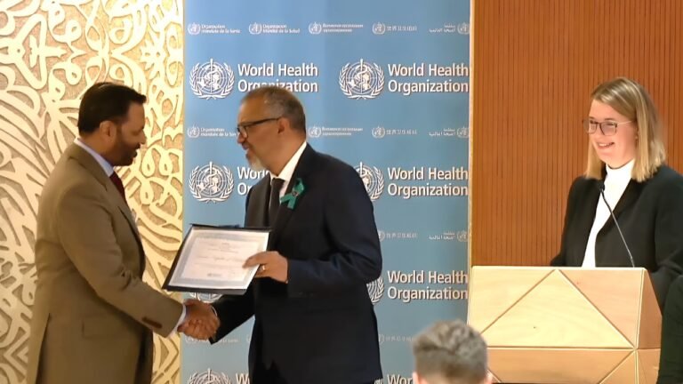 Pakistan acknowledged for its role in advancing global health