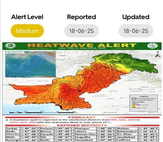 NDMA issues heatwave impact alert