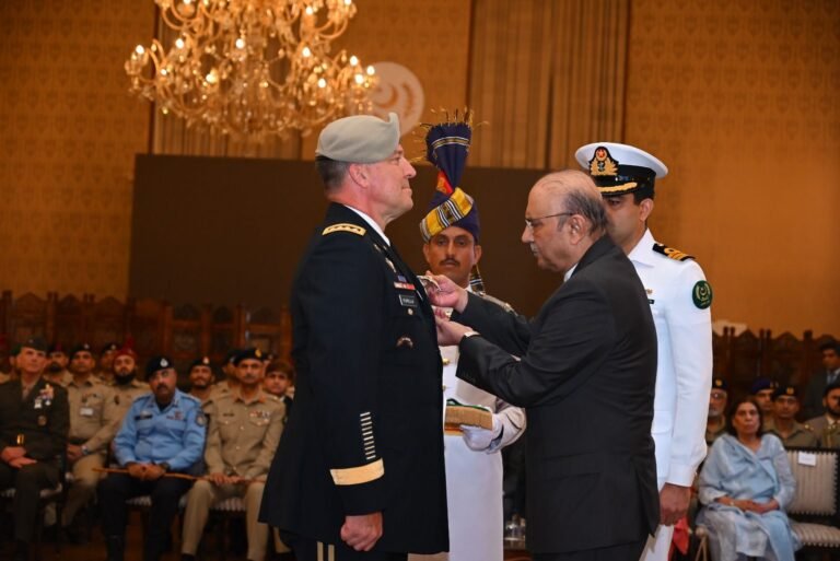 President awards Nishan-e-Imtiaz to USCENTCOM commander