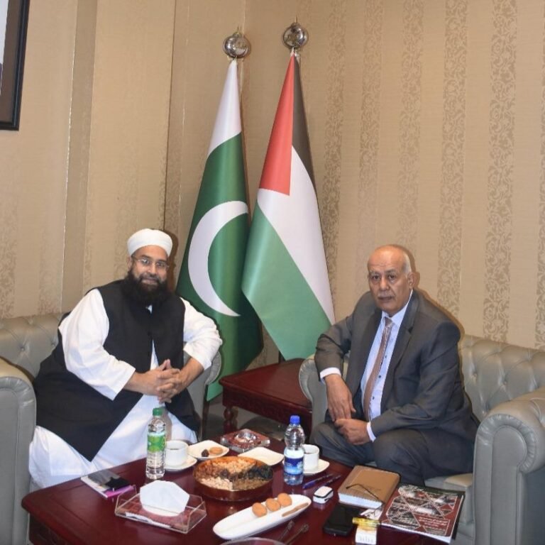چیئرمین علماء کونسل کی پاکستان میں فلسطین کے سفیر ڈاکٹر ذہیر زید سے ملاقات