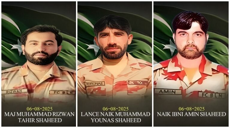 3 x soldiers martyred in Mastung attack