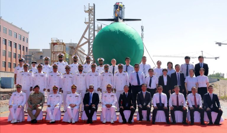 PAK NAVY LAUNCHES THIRD HANGOR CLASS SUBMARINE IN CHINA