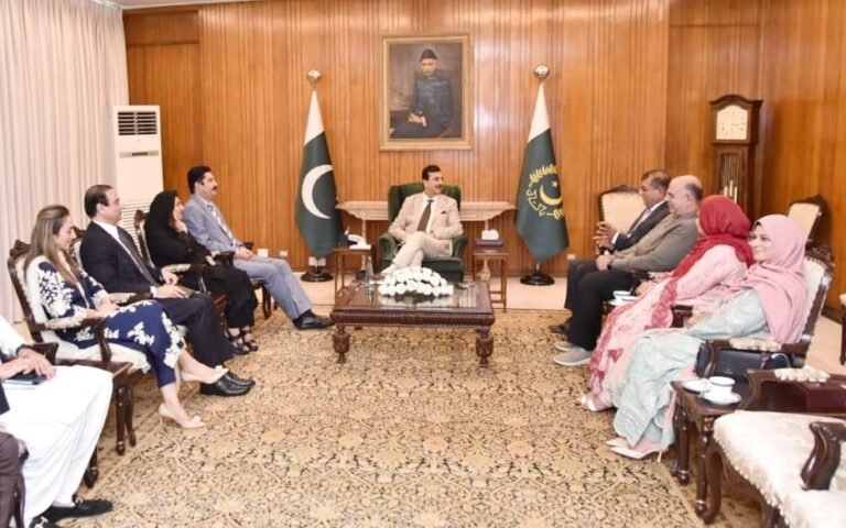 Gilani discusses flood relief and rehabilitation with Governor KP