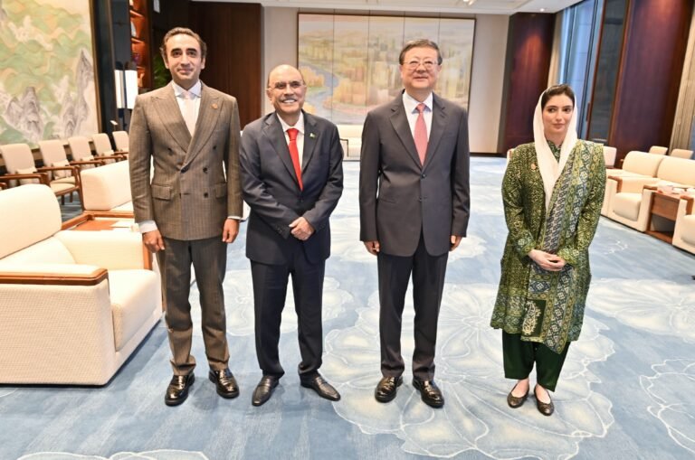 President Zardari Meets Shanghai CPC Secretary Chen Jining