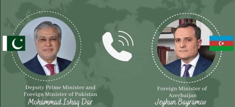 Dar, Azerbaijan FM discuss regional, international developments