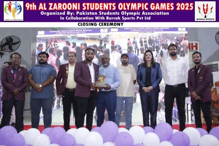 Al-Zoorani- 9th Students Olympic Games 2025 concluded