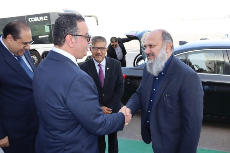 Jam Kamal Arrived in Cairo for 4th D-8 Trade Ministers Council