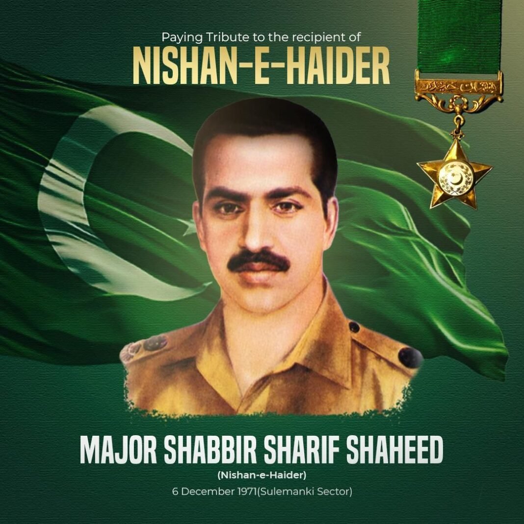 Martyrdom anniversary of Major Shabbir Sharif today