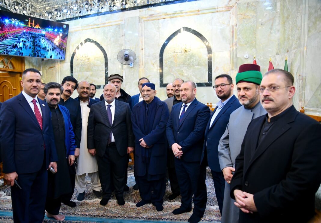 President Zardari visit to holy shrines in Karbala