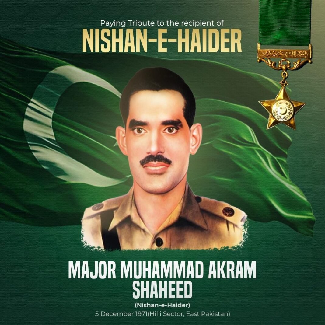 Martyrdom anniversary of Major Muhammad Akram being observed today