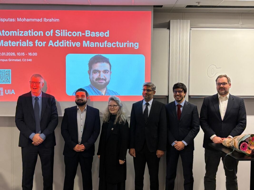 Pakistani scholar awarded doctorate in Metal 3D Printing in Norway