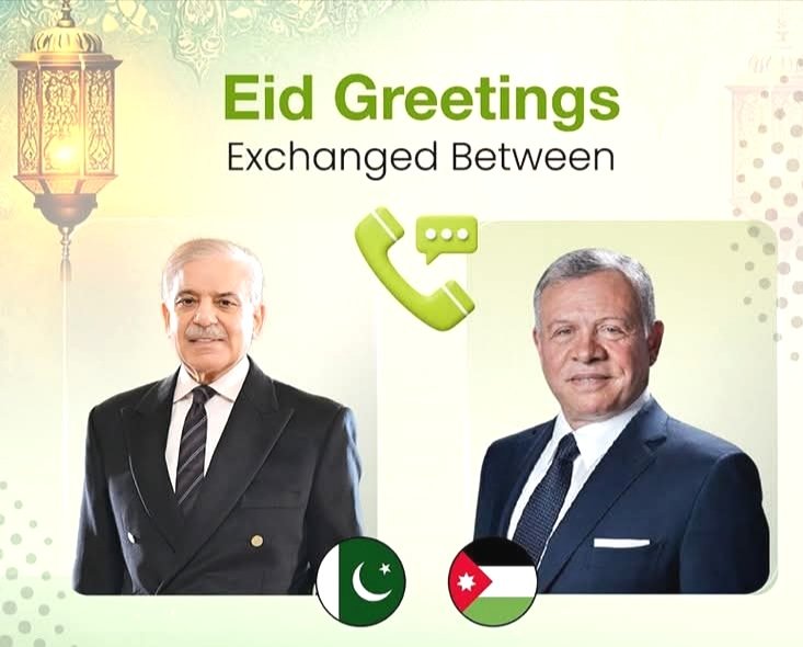 PM Exchanges Eid Greetings with King of Jordan