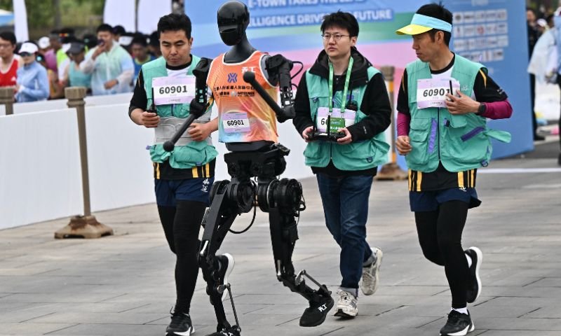 Humanoid Robots Prepared for Half-Marathon Test Run