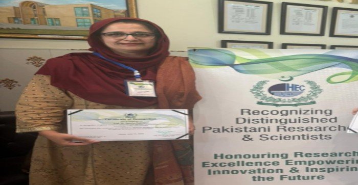 HEC Honors Dr. Ayesha’s Global Scientific Excellence