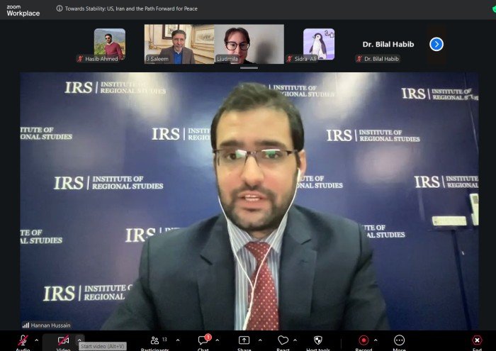 IRS Hosted "US, Iran, and the Path Forward for Peace" Webinar