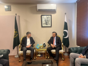 SAPM Haroon Akhtar Meets Kazakh Ambassador to Boost Economic Ties
