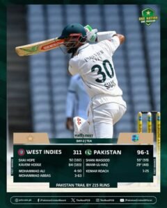 First test: Shan, Imam score fifties as Mohammad Ali's four-wicket