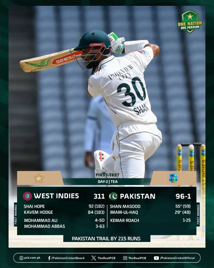 First test: Shan, Imam score fifties as Mohammad Ali's four-wicket