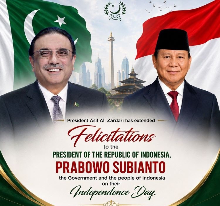 President Zardari Greetings to Indonesia on Independence Day