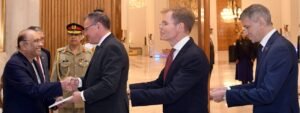 President Receives Credentials from Norwegian, Azerbaijani and Swiss Ambassadors