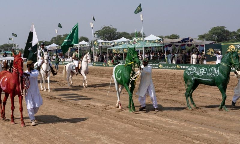 Tent Pegging Riders in Khushab Celebrate Three-Nation Unity